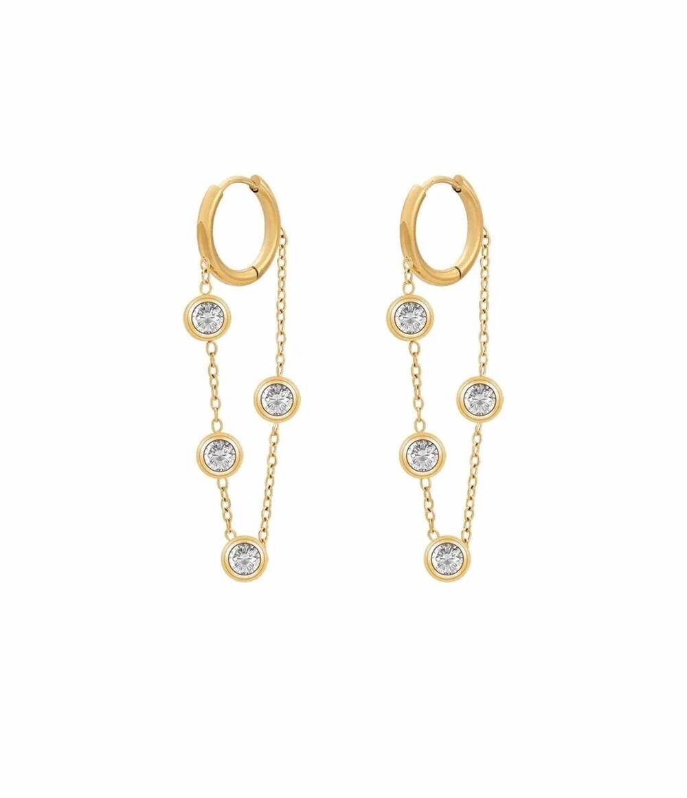 NEW CHANSUTTPEARLS the merritt drop earrings in gold